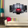 Falcon Heavy Tesla Roadster Spacex - Automative 5 Panel Canvas Art Wall Decor