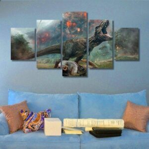 Fallen Kingdom - Movie 5 Panel Canvas Art Wall Decor