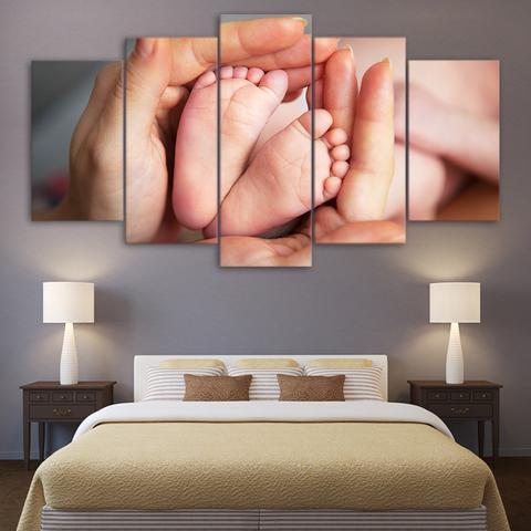 Family Maternal Love - Nature 5 Panel Canvas Art Wall Decor Family Maternal Love - Nature 5 Panel Canvas Art Wall Decor
