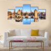 Famous Bridges Ponts Couverts In Strasbourg - Nature 5 Panel Canvas Art Wall Decor