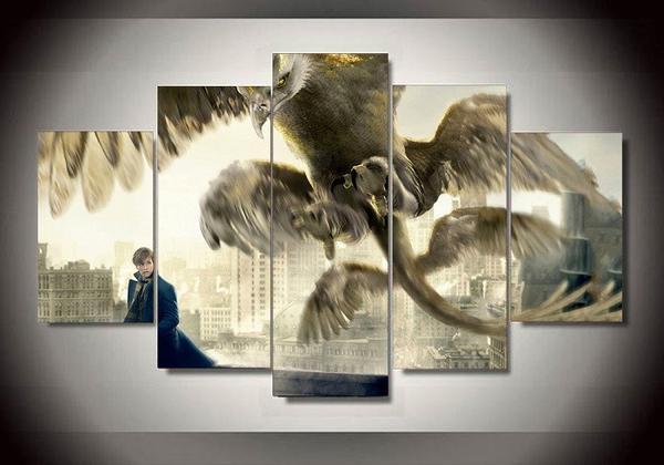 Fantastic Beast 4 - Movie 5 Panel Canvas Art Wall Decor Fantastic Beast 4 - Movie 5 Panel Canvas Art Wall Decor
