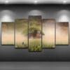 Fantasy Turtle A Island On ItS Back Full - Nature 5 Panel Canvas Art Wall Decor