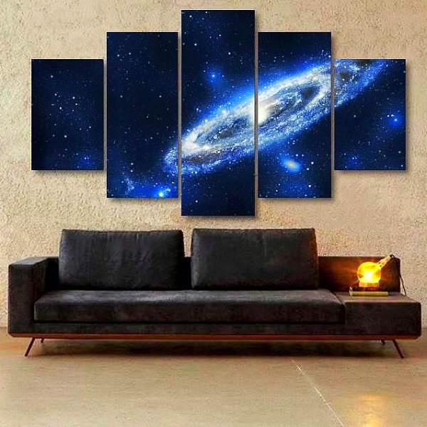 Fantasy Universe Planet - Space Universe 5 Panel Canvas Art Wall Decor Fantasy Universe Planet - Space Universe 5 Panel Canvas Art Wall Decor