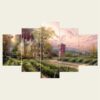 Farm Thomas Kinkade Abundant - Nature 5 Panel Canvas Art Wall Decor