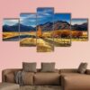 Farmland With Mount Cook - Nature 5 Panel Canvas Art Wall Decor