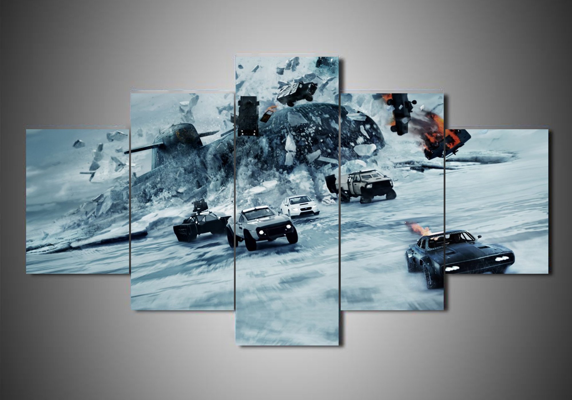 Fast And Furious 2 - Movie 5 Panel Canvas Art Wall Decor Fast And Furious 2 - Movie 5 Panel Canvas Art Wall Decor