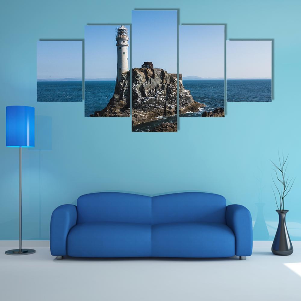 Fastnet Lighthouse At Summer - Nature 5 Panel Canvas Art Wall Decor Fastnet Lighthouse At Summer - Nature 5 Panel Canvas Art Wall Decor