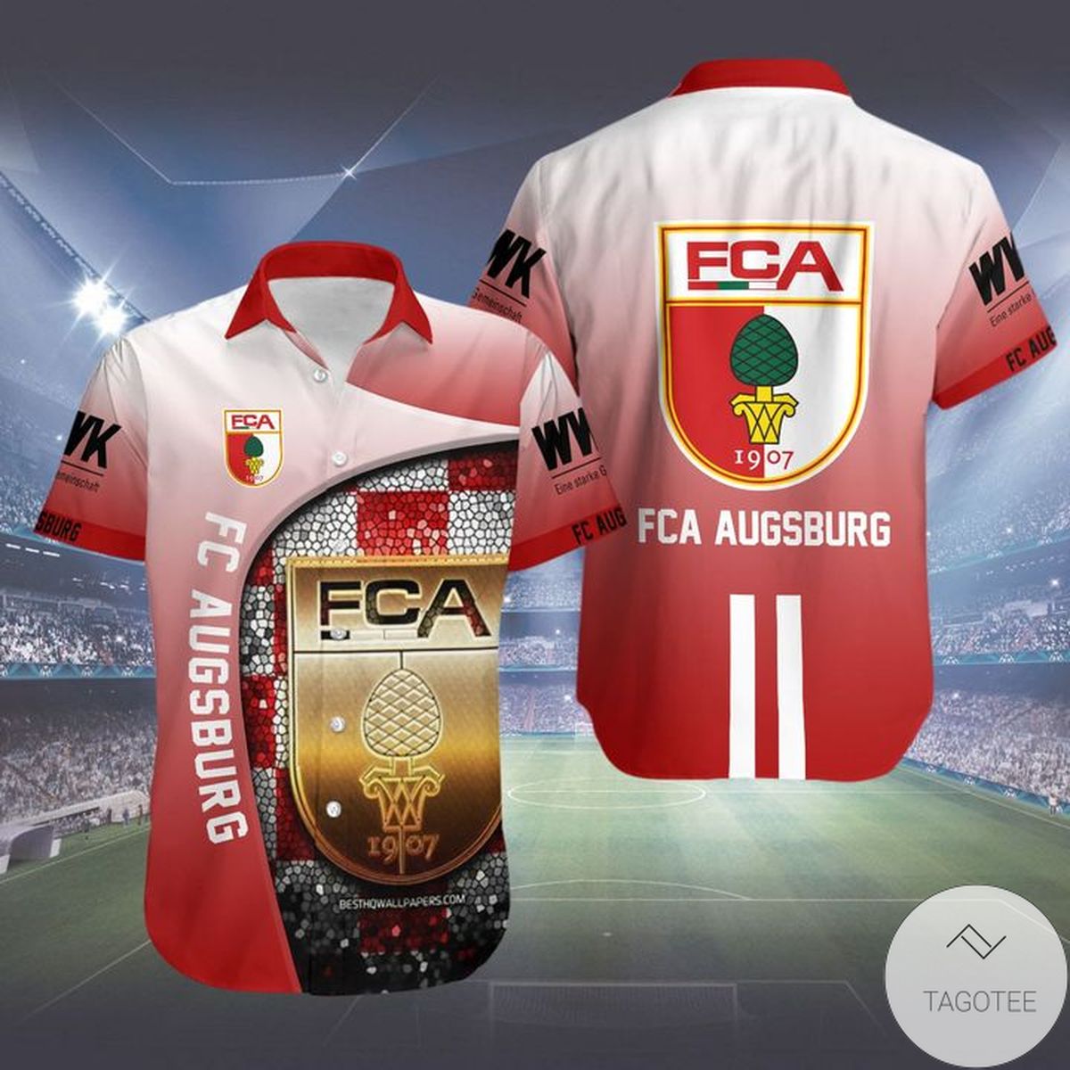 Fc Augsburg Hawaiian Shirt Fc Augsburg Hawaiian Shirt