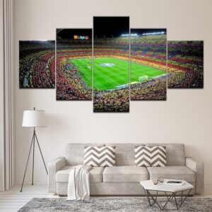 Fc Barcelona Football Club Camp Nou - Sport 5 Panel Canvas Art Wall Decor