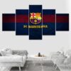 Fc Baselona Footballclub Basel - Sport 5 Panel Canvas Art Wall Decor