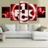 Fc Kaiserslautern Sports Team - Sport 5 Panel Canvas Art Wall Decor
