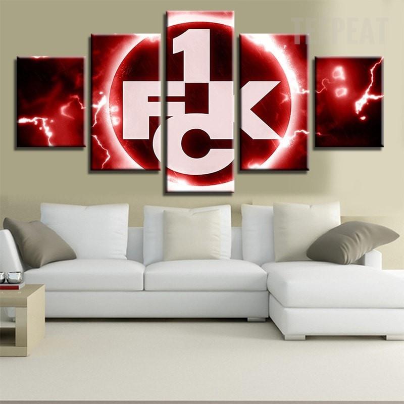 Fc Kaiserslautern Sports Team - Sport 5 Panel Canvas Art Wall Decor Fc Kaiserslautern Sports Team - Sport 5 Panel Canvas Art Wall Decor