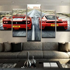 Ferrari F50 Enzo 1 - Automative 5 Panel Canvas Art Wall Decor