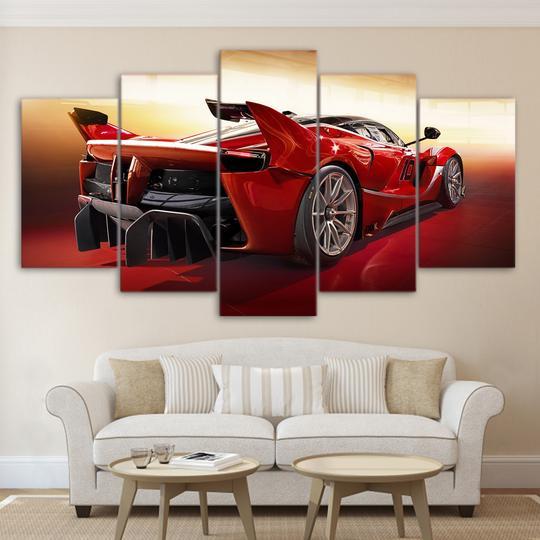 Ferrari Fxx-K - Automative 5 Panel Canvas Art Wall Decor Ferrari Fxx-K - Automative 5 Panel Canvas Art Wall Decor