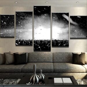 Festival Crowd - Music 5 Panel Canvas Art Wall Decor