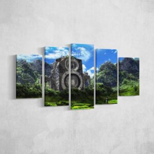Fields Of Bass - Music 5 Panel Canvas Art Wall Decor
