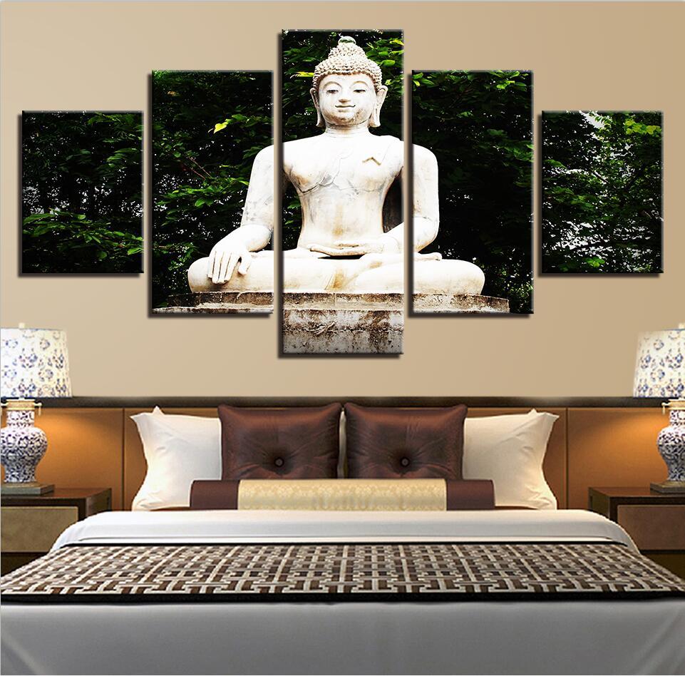Figure Of Buddha 12 - Religion 5 Panel Canvas Art Wall Decor Figure Of Buddha 12 - Religion 5 Panel Canvas Art Wall Decor