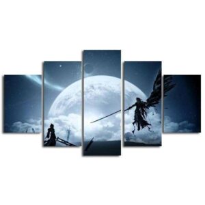 Final Fantasy Cloud Vs Sephiroth - Gaming 5 Panel Canvas Art Wall Decor
