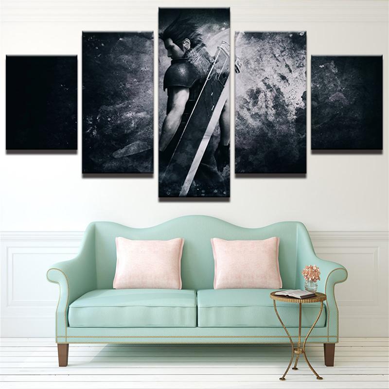 Final Fantasy - Catoon 5 Panel Canvas Art Wall Decor Final Fantasy - Catoon 5 Panel Canvas Art Wall Decor