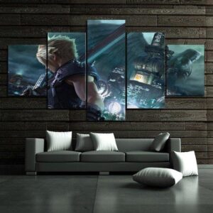 Final Fantasy - Gaming 5 Panel Canvas Art Wall Decor