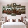 Fire Truck City Guardian - Automative 5 Panel Canvas Art Wall Decor