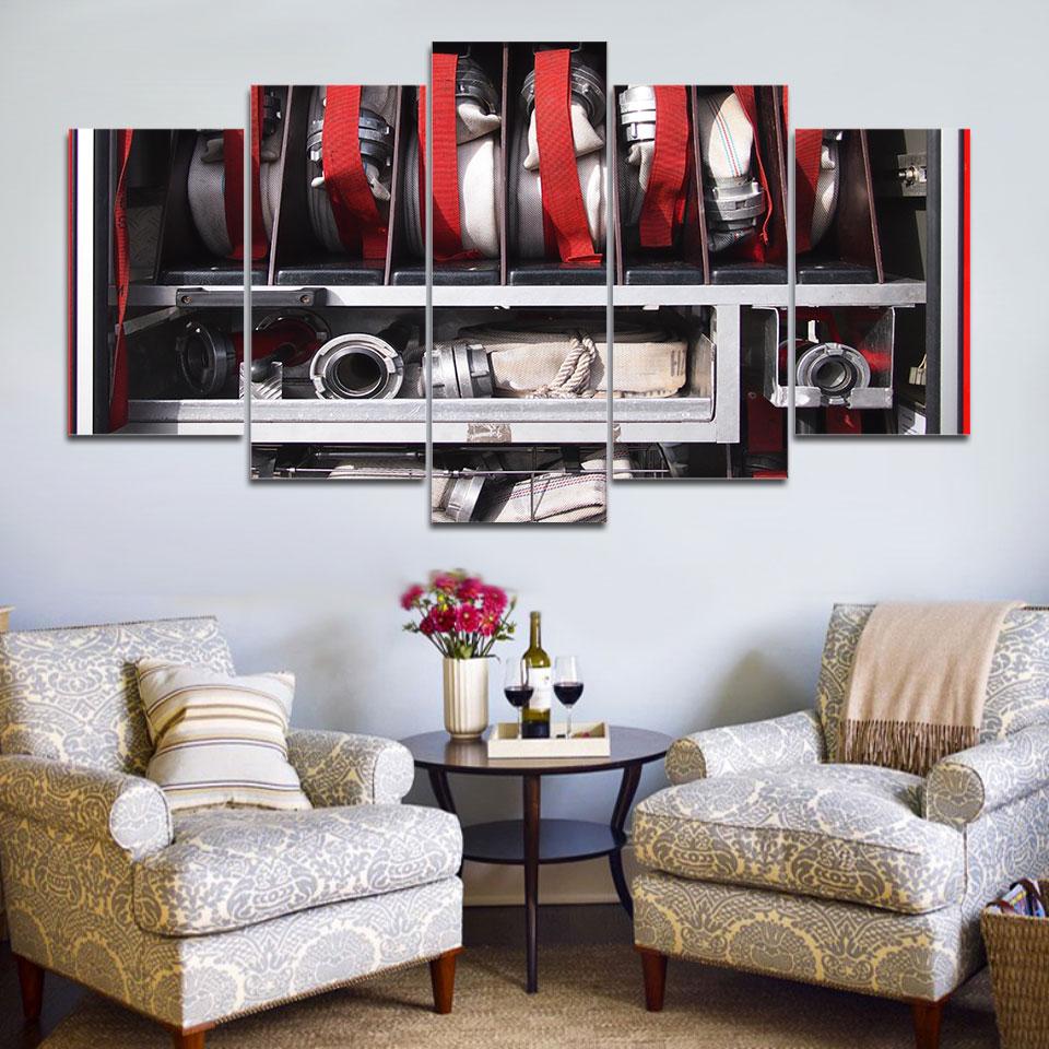 Fire equipment - Career 5 Panel Canvas Art Wall Decor Fire equipment - Career 5 Panel Canvas Art Wall Decor