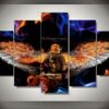 Firefighter 9 - Abstract 5 Panel Canvas Art Wall Decor