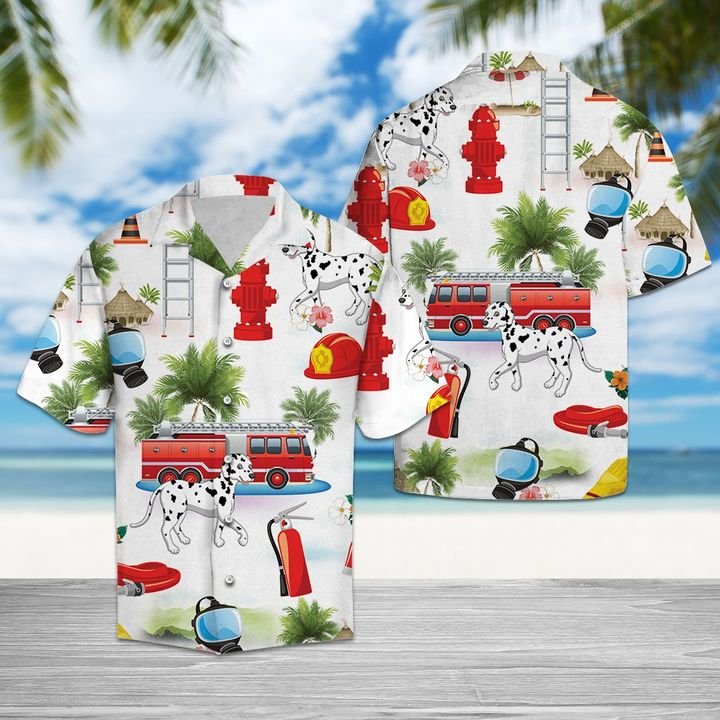 Firefighter On Vacation Hawaiian Shirt Summer Button Up Firefighter On Vacation Hawaiian Shirt Summer Button Up