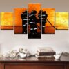 Firefighters Fight Flames Water - Career 5 Panel Canvas Art Wall Decor
