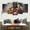 Firefighting Fireman - Career 5 Panel Canvas Art Wall Decor
