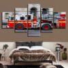 Firetruck - Automative 5 Panel Canvas Art Wall Decor