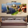 Fish Pond - Fishing 5 Panel Canvas Art Wall Decor