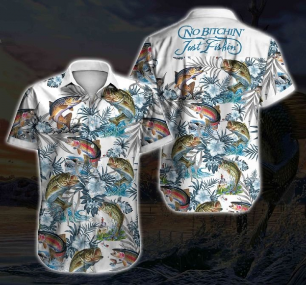 Fishing Hawaiian Shirt Summer Button Up Fishing Hawaiian Shirt Summer Button Up