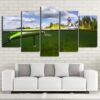 Fishing On The Lake - Fishing 5 Panel Canvas Art Wall Decor