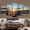 Fishing Rod 12 - Fishing 5 Panel Canvas Art Wall Decor