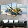 Fishing Rod Blue Ocean - Fishing 5 Panel Canvas Art Wall Decor