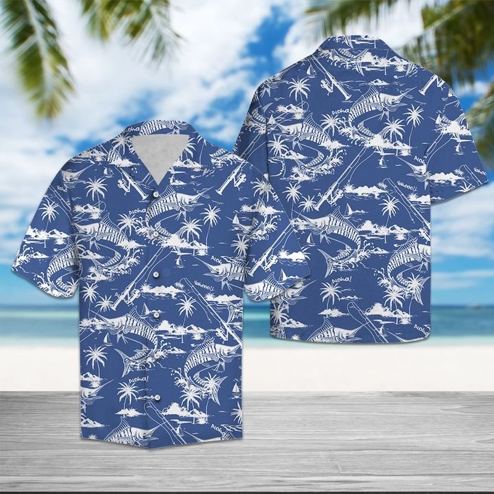 Fishing Summer Hawaiian Shirt Summer Button Up Fishing Summer Hawaiian Shirt Summer Button Up