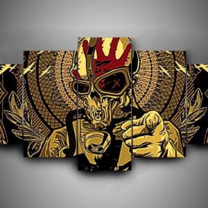 Five Finger Death Punch 1 - Music 5 Panel Canvas Art Wall Decor