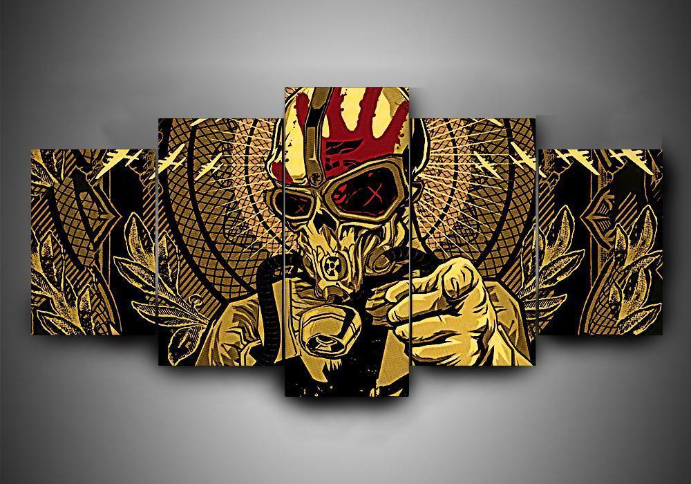 Five Finger Death Punch 1 - Music 5 Panel Canvas Art Wall Decor Five Finger Death Punch 1 - Music 5 Panel Canvas Art Wall Decor