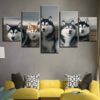 Five Wolf - Animal 5 Panel Canvas Art Wall Decor