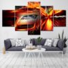 Flame Speed - Automative 5 Panel Canvas Art Wall Decor