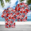 Flamingo Hibiscus Flower Hawaiian Shirt Summer Button Up
