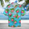 Flamingo Tropical Hawaiian Shirt Summer Button Up