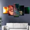 Flash And Arrow - Movie 5 Panel Canvas Art Wall Decor