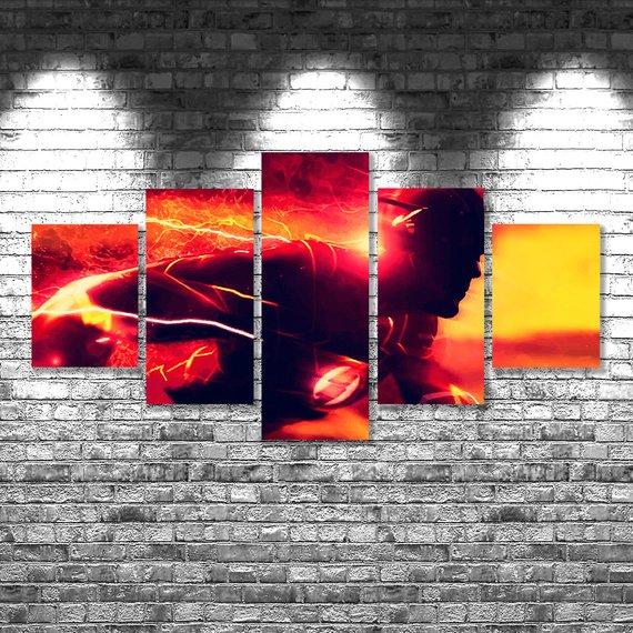 Flash - Career 5 Panel Canvas Art Wall Decor Flash - Career 5 Panel Canvas Art Wall Decor