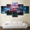 Flashy Cool Red Sports - Automative 5 Panel Canvas Art Wall Decor