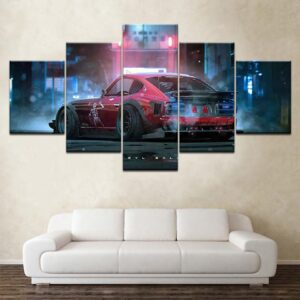 Flashy Cool Red Sports - Automative 5 Panel Canvas Art Wall Decor
