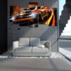 Flashy Sports Car Chase - Automative 5 Panel Canvas Art Wall Decor