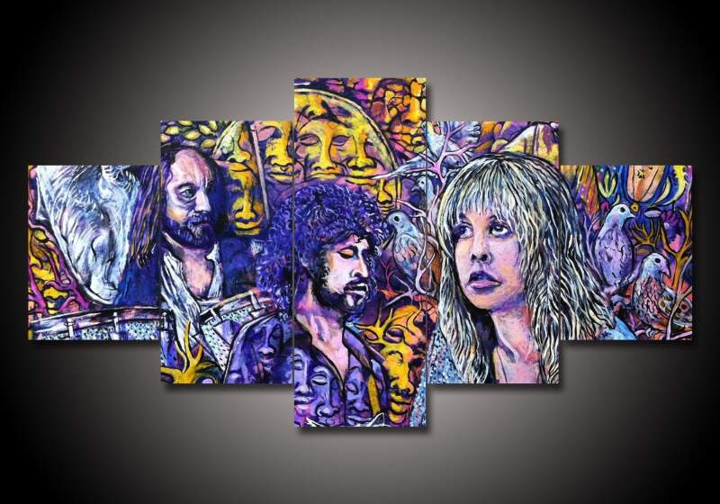 Fleetwood Mac - Music 5 Panel Canvas Art Wall Decor Fleetwood Mac - Music 5 Panel Canvas Art Wall Decor