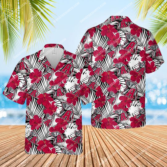 Floral Alabama Crimson Tide Football All Over Print Hawaiian Shirt Floral Alabama Crimson Tide Football All Over Print Hawaiian Shirt